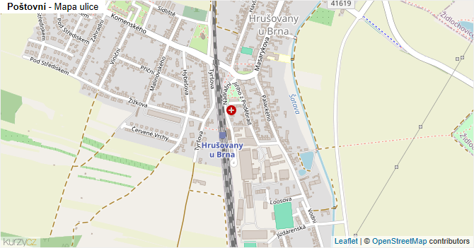Poštovní - mapa ulice