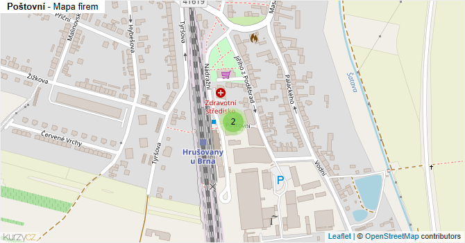 Poštovní - mapa firem