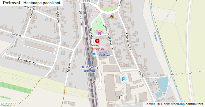 Poštovní - mapa podnikání