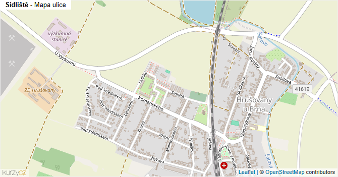 Sídliště - mapa ulice