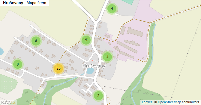 Hrušovany - mapa firem