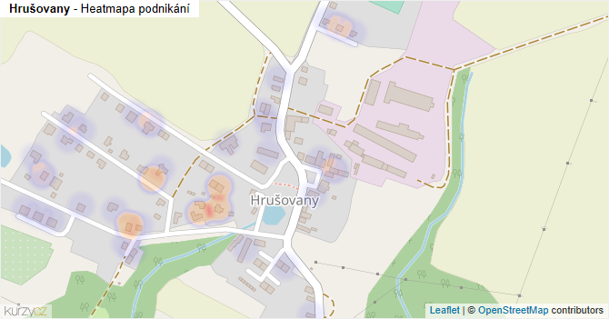 Hrušovany - mapa podnikání