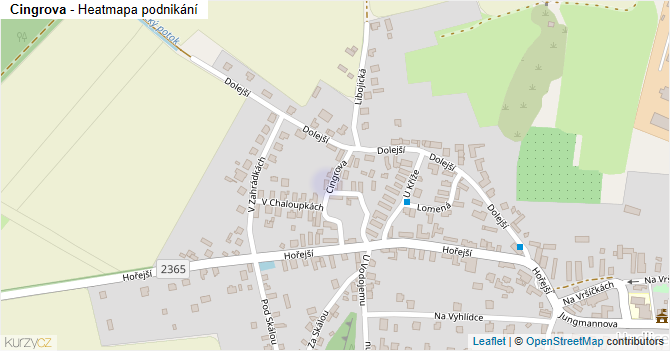 Cingrova - mapa podnikání