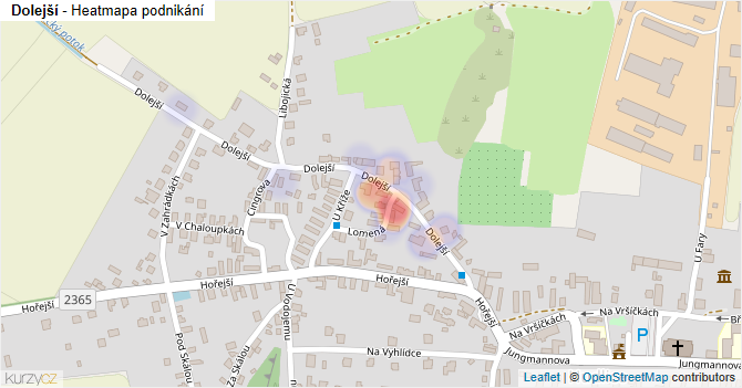Dolejší - mapa podnikání