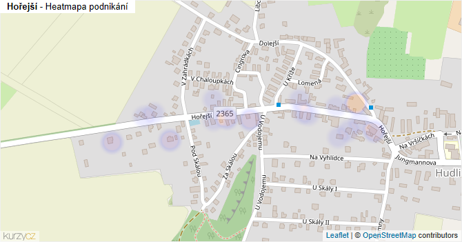 Hořejší - mapa podnikání