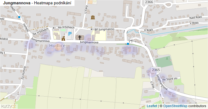 Jungmannova - mapa podnikání
