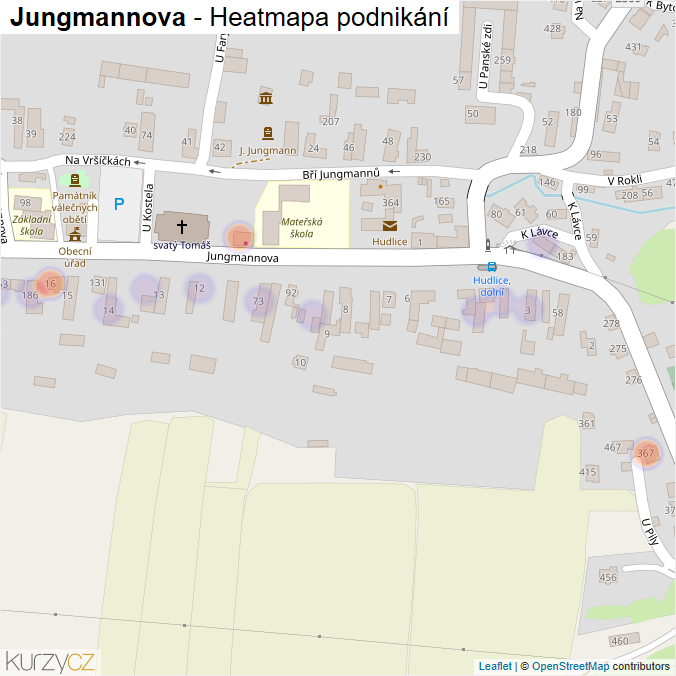 Mapa Jungmannova - Firmy v ulici.