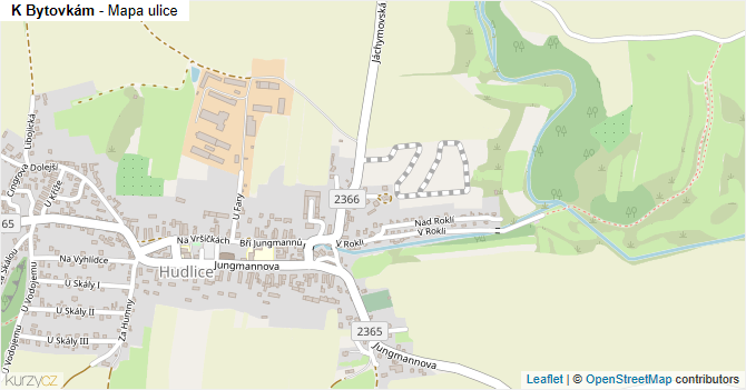 K Bytovkám - mapa ulice
