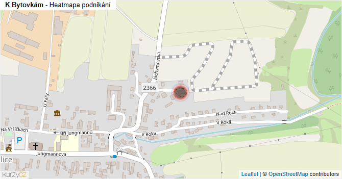 K Bytovkám - mapa podnikání
