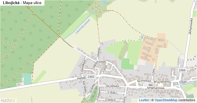 Libojická - mapa ulice