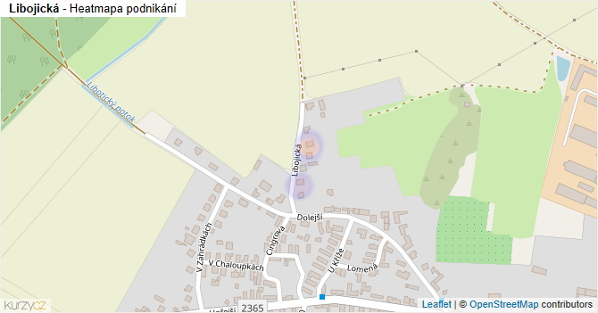 Libojická - mapa podnikání