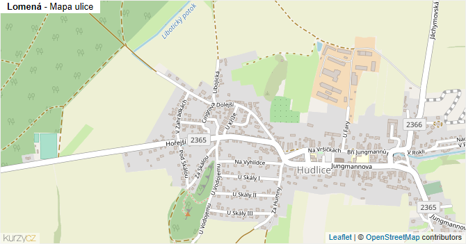 Lomená - mapa ulice
