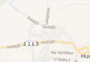 Na Škaličce v obci Hudlice - mapa ulice