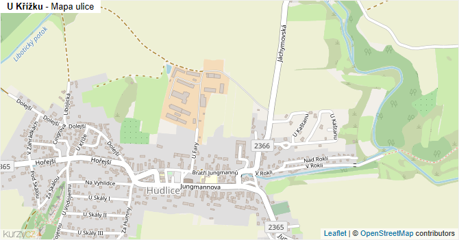 U Křížku - mapa ulice