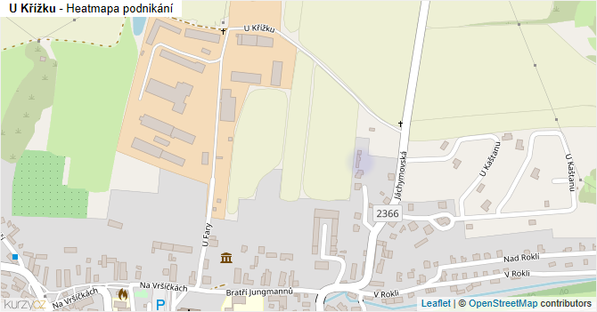 U Křížku - mapa podnikání