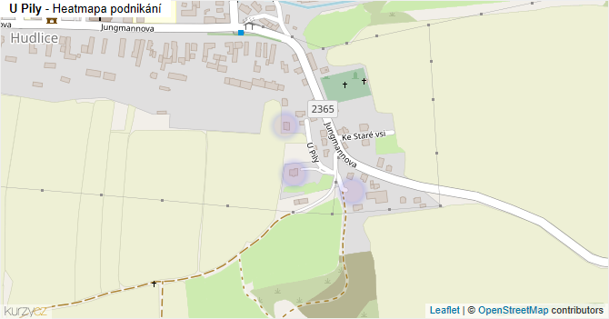 U Pily - mapa podnikání