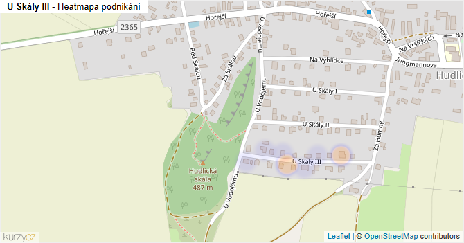 U Skály III - mapa podnikání