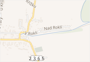 V Rokli v obci Hudlice - mapa ulice