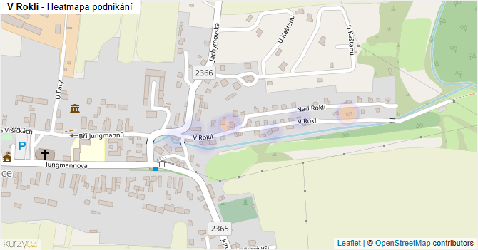 V Rokli - mapa podnikání