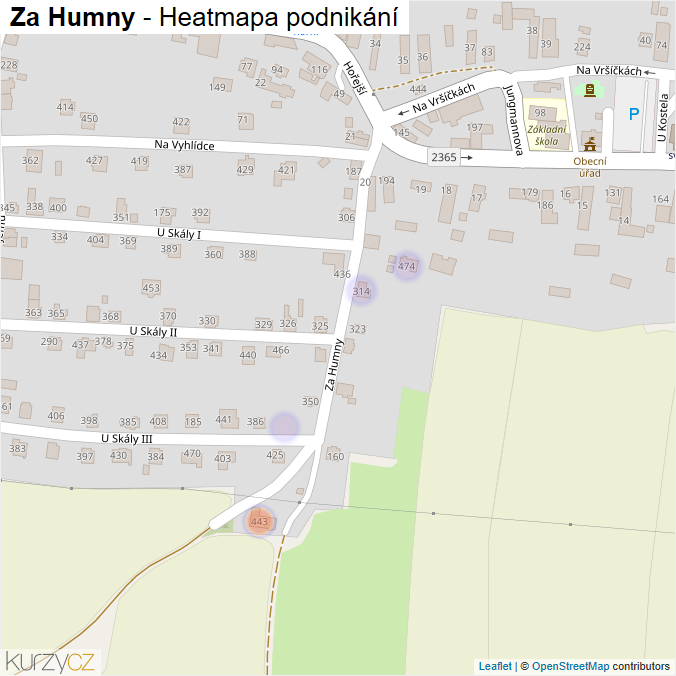 Mapa Za Humny - Firmy v ulici.