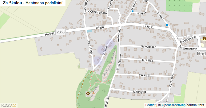 Za Skálou - mapa podnikání