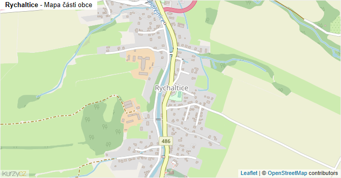Rychaltice - mapa části obce