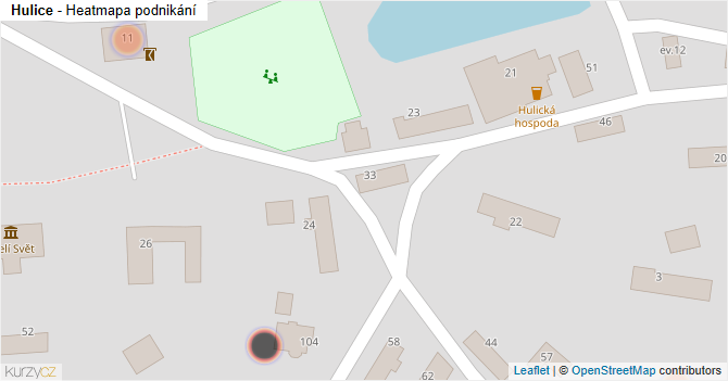 Hulice - mapa podnikání