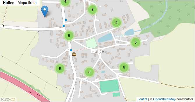 Hulice - mapa firem