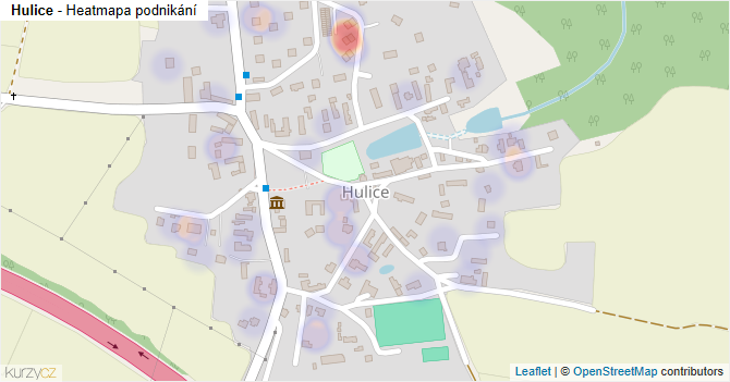 Hulice - mapa podnikání