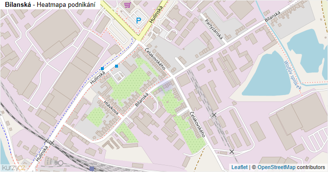 Bílanská - mapa podnikání
