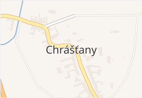 Chrášťany v obci Hulín - mapa části obce