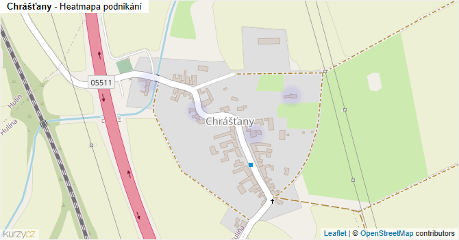 Chrášťany - mapa podnikání
