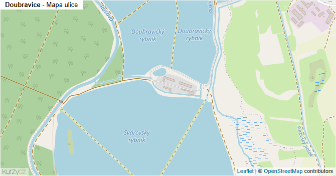 Doubravice - mapa ulice