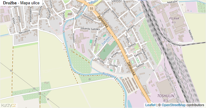 Družba - mapa ulice