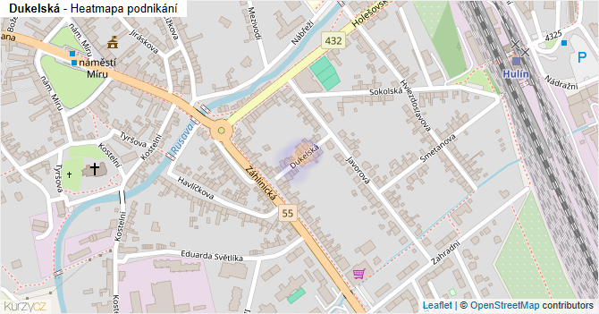 Dukelská - mapa podnikání