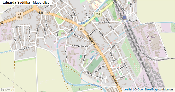Eduarda Světlíka - mapa ulice
