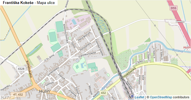 Františka Kokeše - mapa ulice