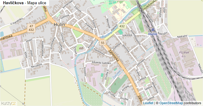 Havlíčkova - mapa ulice