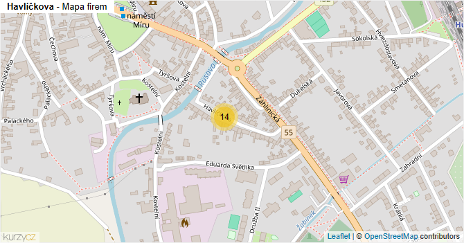 Havlíčkova - mapa firem