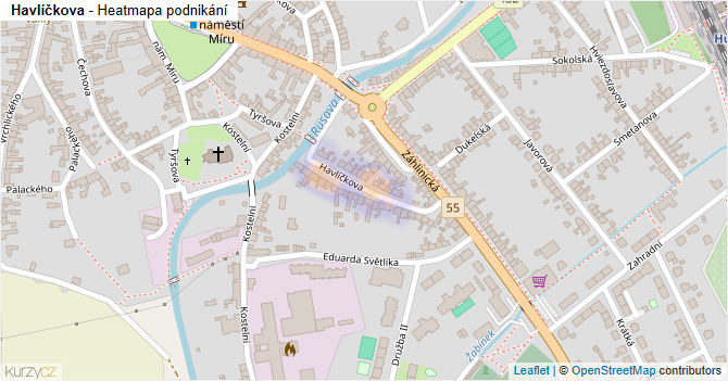 Havlíčkova - mapa podnikání