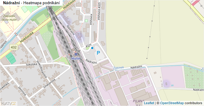Nádražní - mapa podnikání