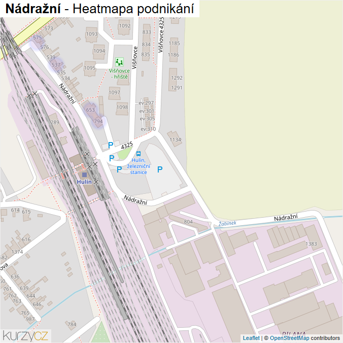 Mapa Nádražní - Firmy v ulici.