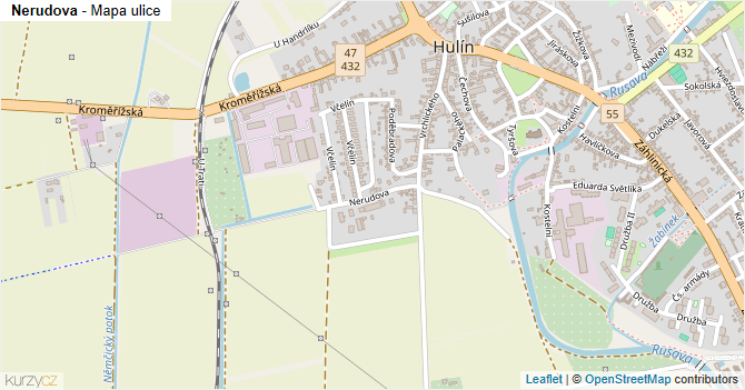 Nerudova - mapa ulice