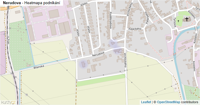 Nerudova - mapa podnikání