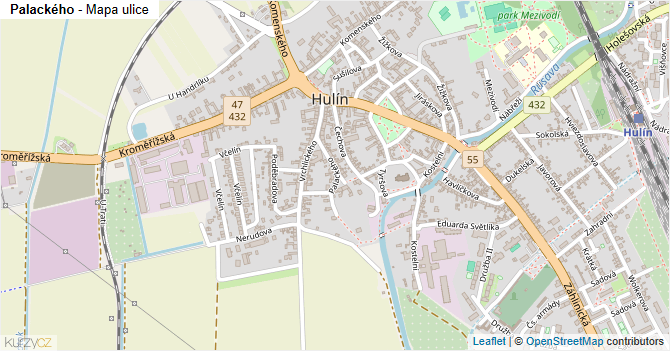 Palackého - mapa ulice