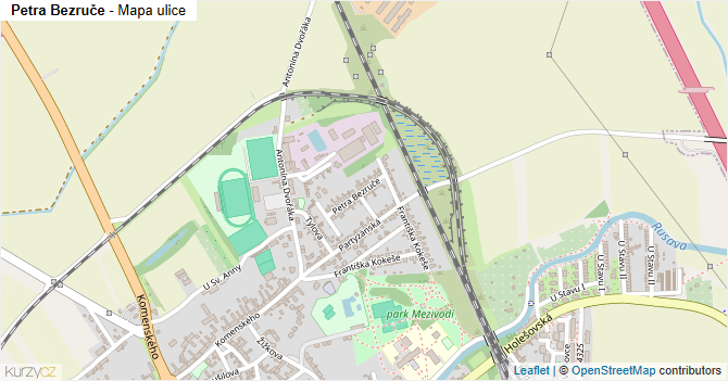 Petra Bezruče - mapa ulice