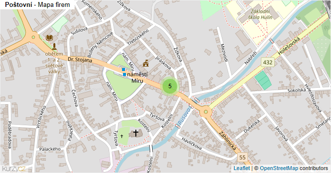 Poštovní - mapa firem