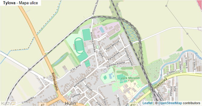 Tylova - mapa ulice