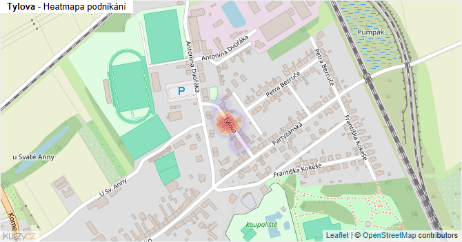 Tylova - mapa podnikání