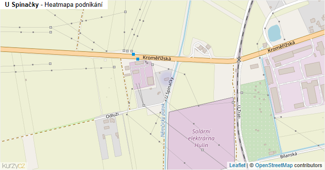 U Spínačky - mapa podnikání